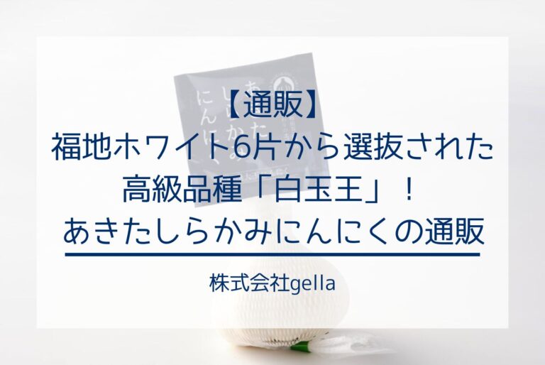 【通販】福地ホワイト6片から選抜された高級品種「白玉王」！あきたしらかみにんにくの通販